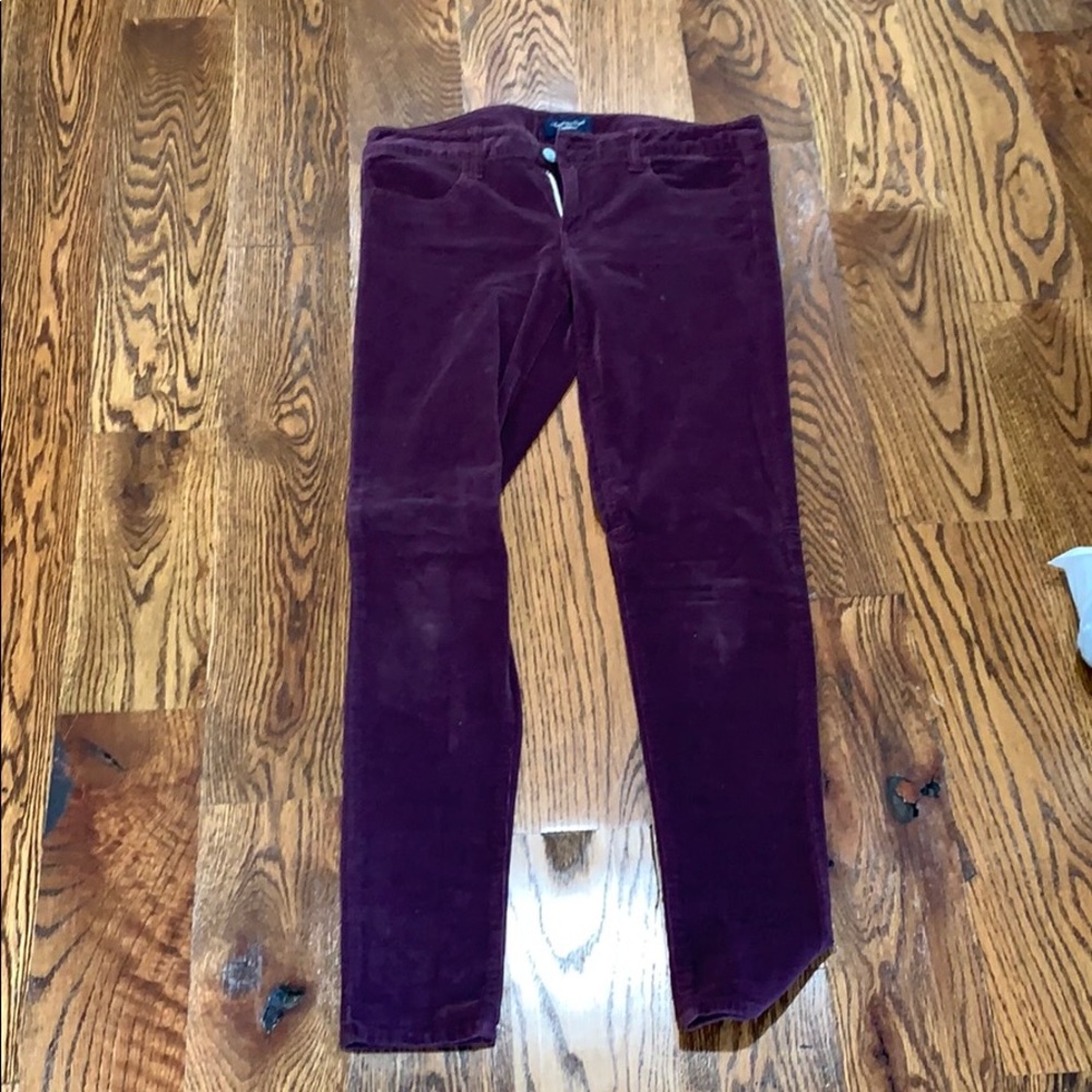 LONG Plum corduroy pants. Size 10L